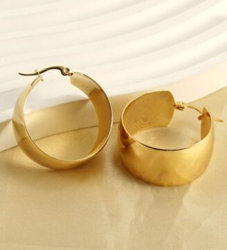 Gold Thick Hoops