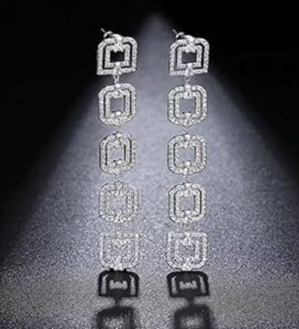 Silver dangling earrings