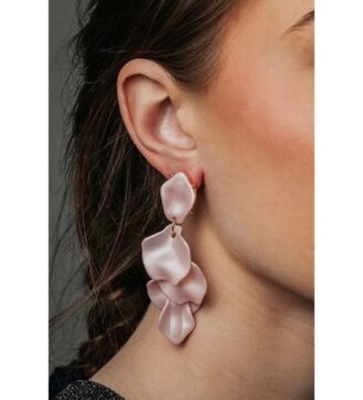 Lilac matte petal earrings