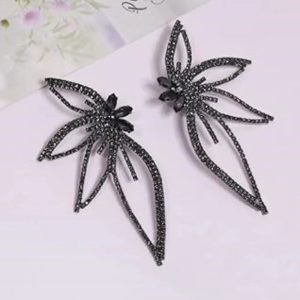 Black butterfly shaped earrings