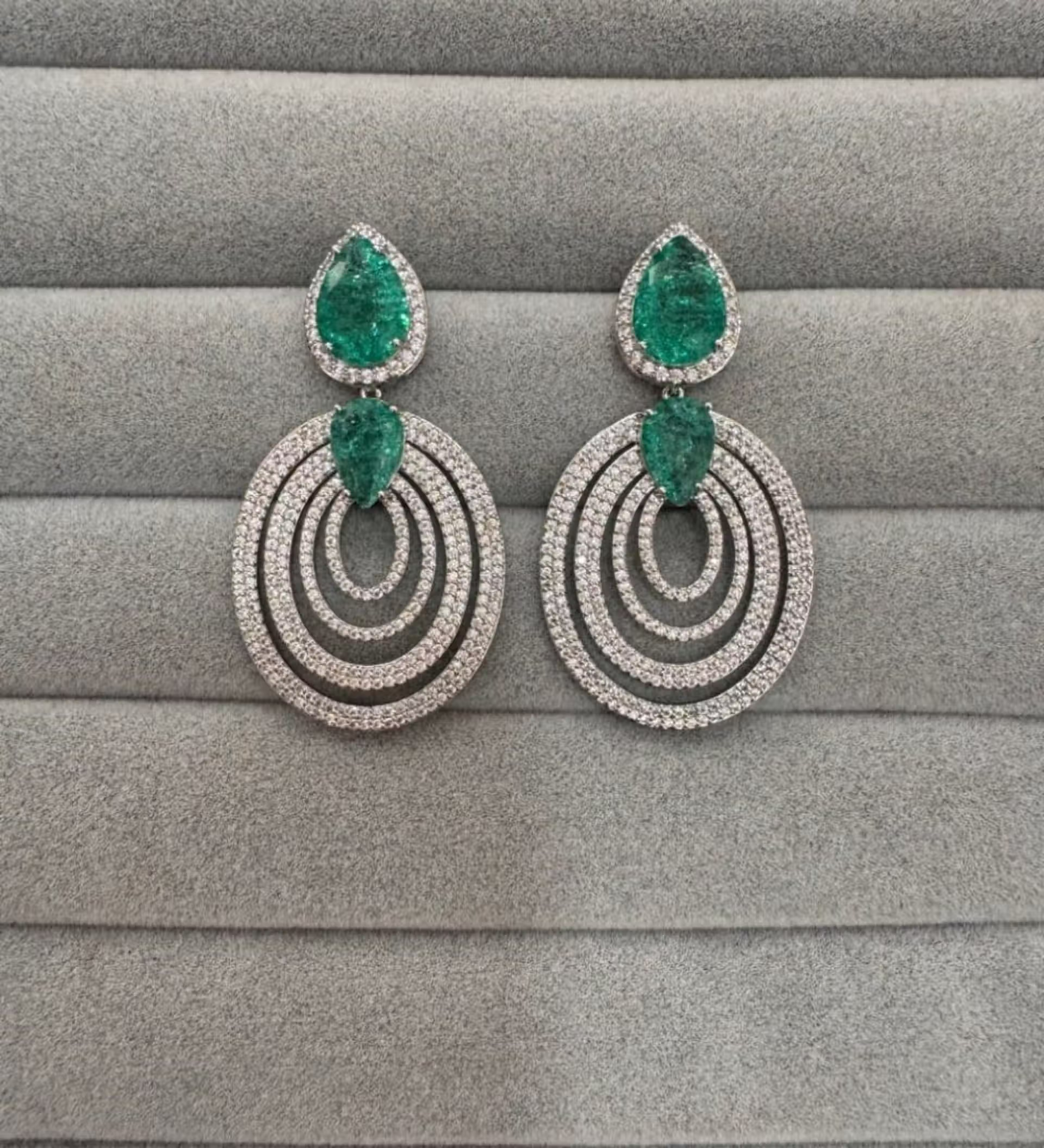 Silver with emerald green