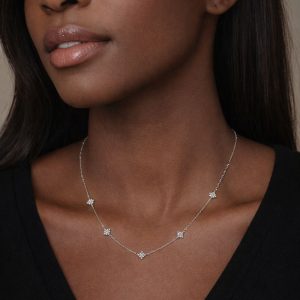 Zirconia neck chain with stars