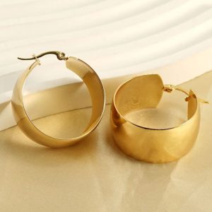 Gold Thick Hoops