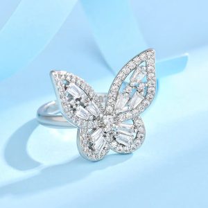Butterfly fashion ring (plain silver)