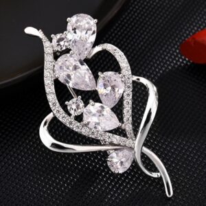 Silver & Crystal Brooch