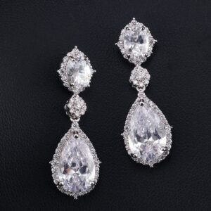 Tear Drop Crystal Earrings