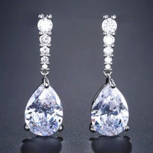 Tear Drop Crystal Earrings