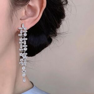Drop Down Crystal Earrings