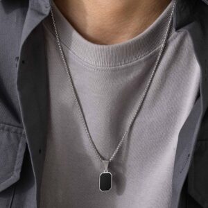 Men's Silver Neck Chain with Pendant