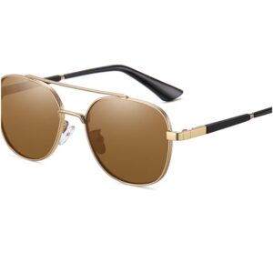 Men's Gold Framed Sunglasses
